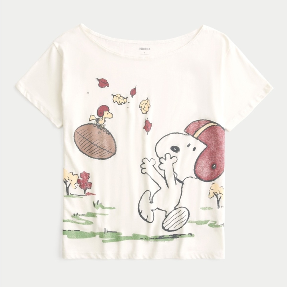 Snoopy off the shoulder pj top